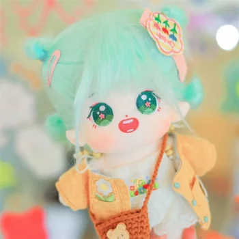 Милый детский подарок телесного цвета, кукла 20 см, игрушка, кукла с зелеными волосами, кукла с хлопковой набивкой