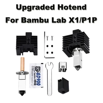 Модернизированный 3D-принтер Hotend для Bambu Lab X1 Carbon X1-Carbon Combo P1P 3D-принтер J-head Печатающая головка с медным тепловым блоком