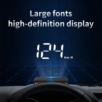 Модифицированный M3 Портативный Универсальный автомобильный OBD HD Головной дисплей с напоминанием о превышении скорости и неисправностях
