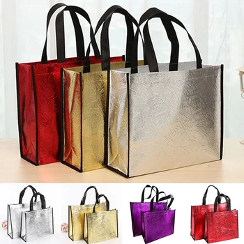 Модная складная лазерная сумка для покупок, Многоразовая эко-сумка, Большая емкость, водонепроницаемая тканевая нетканая сумка, Женская сумка для хранения
