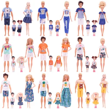 Модное кукольное платье Kawaii, детские игрушки, семейные мини-аксессуары, кукла Барби, Семья Кен, игра 