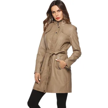 Модный бренд longer style с бархатной подкладкой внутри, теплые куртки из искусственной кожи, женская элегантная теплая кожаная куртка с длинным рукавом wq672
