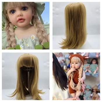 Модный парик куклы Реборн подходит для окружности головы куклы около 36 см (A и B), 38 см (C), 41 см (D. E. F)
