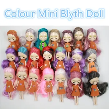 Модный стиль мини кукла blyth цвет волос Средняя прическа ню фабричная кукла модные игрушки для девочек 11 см без одежды