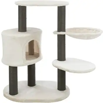 Морилес Серая кошачья башня с когтеточками, кондоминиум, гамак, мягкая платформа