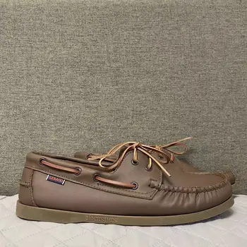 Мужская аутентичная обувь для доков Sebago -Премиальная кожаная обувь-лодочка на шнуровке с острым носком AC040