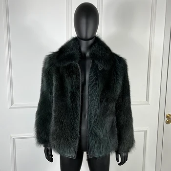 Мужская зимняя куртка из натурального меха енота, модная повседневная верхняя одежда, пальто, теплая толстая куртка
