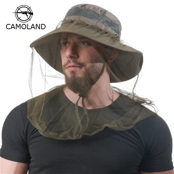 Мужская летняя панама CAMOLAND, уличные солнцезащитные шляпы Для мужчин, летние кепки, солнцезащитный козырек, Рыбацкая шляпа, сетка, защита от ультрафиолета