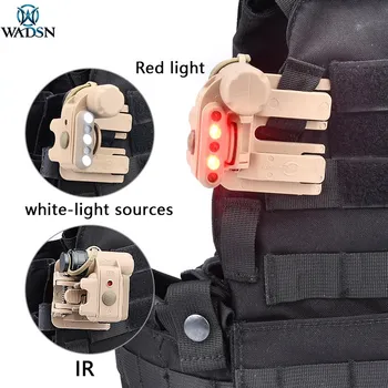 Набор фонарей для тактического шлема Weapon WADSN Gen 3 LED FAST Helmet Lights Red Dot лазерный ИК-фонарик для страйкбола, охотничий фонарь для выживания