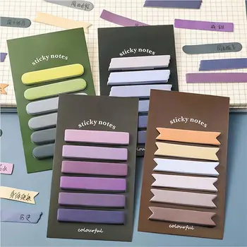Наклейки Маркеры для страниц Канцелярские Школьные Принадлежности Блокноты для заметок Флажки Вкладки Бумага для Наклеек Morandi Color Sticky Notes