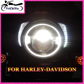 Новая Мотоциклетная фара с окантовкой, рамка, светодиодный светильник для Harley Touring Street Electra Glide Low Tri-Glide Ultra Limited Low
