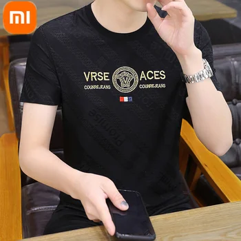 Новая футболка Xiaomi Ice Silk Quick Dry, летняя, приятная для кожи, дышащая, впитывающая пот, Модная тонкая с коротким рукавом 2023