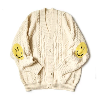 Новое Поступление Kapital Vintage Hirata Hiroshi 21AW, Зимнее Утолщенное японское пальто, Мужской Вязаный свитер с принтом 