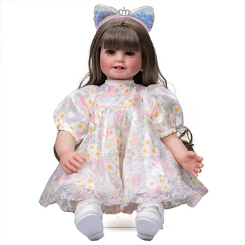 Новые 60-сантиметровые куклы-реборны, силиконовая кукла-младенец, которая выглядит как настоящая, раскрашенная, реалистичная принцесса, игрушки для малышей, подарки на день рождения для детей