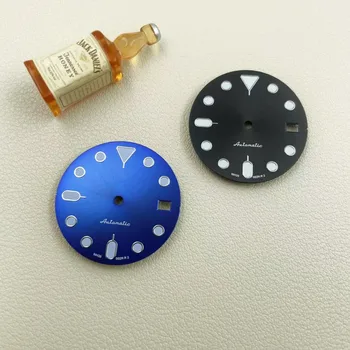 Новые механические часы с циферблатом NH35 и NH36, светящаяся табличка с надписью, модифицированная поверхность для дайвинга, размер пластины 28,5 мм, аксессуары для часов