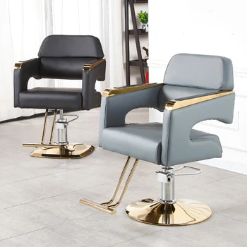 Оборудование Скандинавское парикмахерское кресло Специализированное Гидравлическое Парикмахерское вращающееся кресло для макияжа Дизайн Silla Barberia Современная мебель DWH