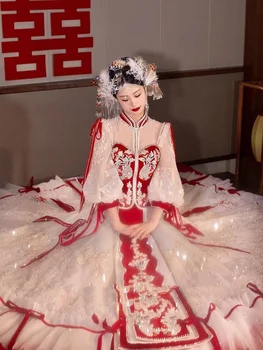 Одежда Лолиты Сюхэ 2023 Невеста Свадебное Старшее Новое Китайское Свадебное платье Милое Сетчатое Летнее Праздничное Платье