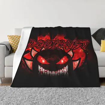 Одеяло Angry Geometry Dash, фланелевое, весна-осень, с рисунком аниме, портативное, супер мягкое, покрывало для домашнего дивана, покрывало