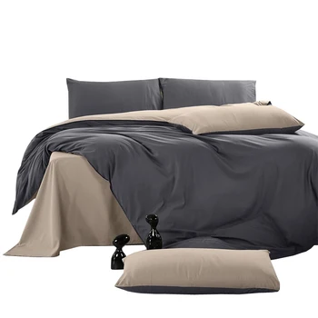 Однотонное постельное белье 1,5 из чистого хлопка, матовая простыня и стеганое одеяло, 3 комплекта, шапочка для кровати 1,8 метра, 4 комплекта, хлопковая сетка красного цвета