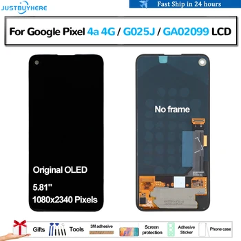 Оригинальный OLED Для Google Pixel 4a 4G G025J GA02099 Pantalla ЖК-дисплей с Сенсорной панелью, Дигитайзер В Сборе, Запасные Части