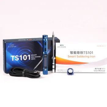 Оригинальный синий Электрический Паяльник TS101 С регулируемой Температурой USB Портативная цифровая сварочная станция мощностью 90 Вт Mini TS100 Модернизирован