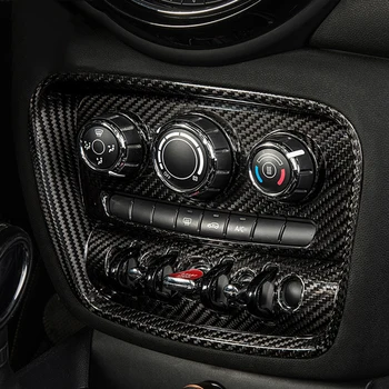 Панель управления центральным кондиционером автомобиля true carbon декоративная наклейка на крышку Для BMW MINI CooperS F54 F55 F56 F57 стайлинг автомобилей