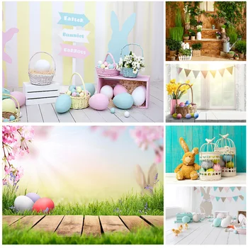 Пасхальные яйца SHENGYONGBAO, фоны для фотосъемки Кроликов, реквизит для фотостудии, Весенние цветы, детские фоны для фотосъемки 21318FH-36