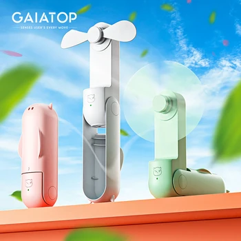 Перезаряжаемый ручной вентилятор GAIATOP, Мини USB, Портативный Маленький вентилятор, Складной персональный ручной вентилятор для путешествий на открытом воздухе, дома с блоком питания