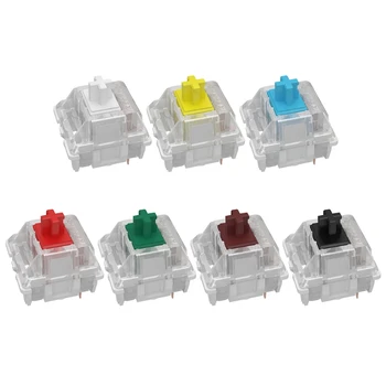 Переключатели Gateron SMD черный, красный, коричневый, синий, прозрачный, зеленый, желтый, 3-контактный переключатель Gateron 