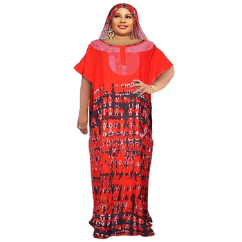Платья из Турции в африканском стиле для женщин, большие размеры, наряды с принтом Бубу дашики, Макси-халат, мусульманский хиджаб из Дубая, абайи, женская одежда