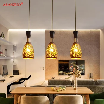 Подвесные светильники в полой металлической клетке из черного золота, подвесной светильник в скандинавском стиле для столовой, кафе-бар, креативные винтажные светильники E27