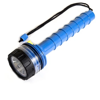Подводный водонепроницаемый светодиодный фонарь для дайвинга Long Shot Salvage Light, профессиональный мощный фонарик, синий
