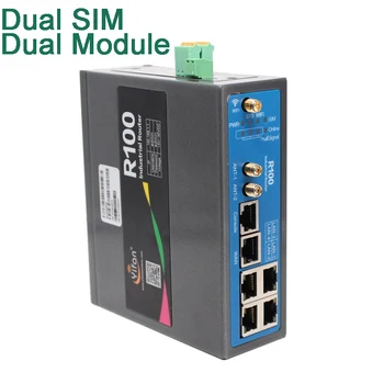 Поддержка балансировки нагрузки с двумя SIM-картами, двухмодульный промышленный 4G VPN wifi-маршрутизатор со слотом для sim-карты