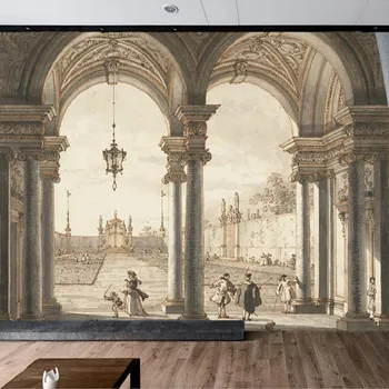 Пользовательские 3D обои фреска Европейский дворец ретро архитектура замок гостиная спальня фон стены papel de parede