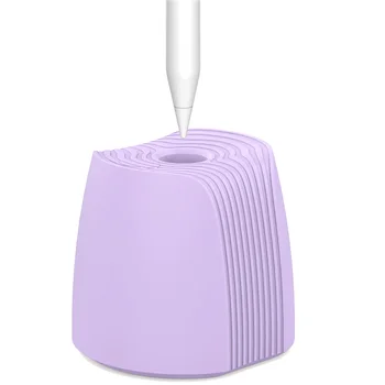 Портативная станция для зарядки стилуса, Подставка для аксессуаров, Силиконовый держатель зарядного устройства для Apple Pencil 1/2-Фиолетовый