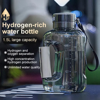 Портативный Генератор водородной воды, Фильтр для воды 1200ppb-2400ppb 1.5 Л, Спортивная бутылка для воды Большой Емкости, Горшок для длительного рабочего времени