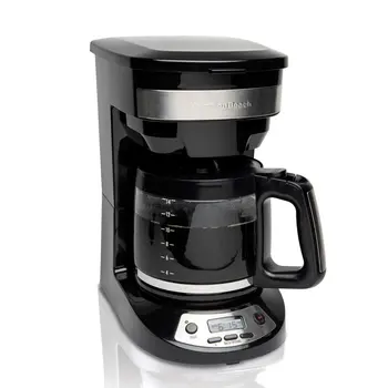 Программируемая кофеварка на 14 чашек, черная, 46295C