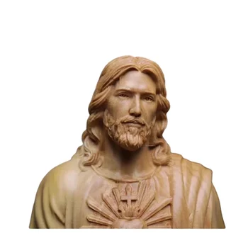 Религиозная фигурка Статуя Иисуса Христа Ручная резьба по Дереву 20,5 см Иисус Домашний Декор для гостиной Церковные украшения