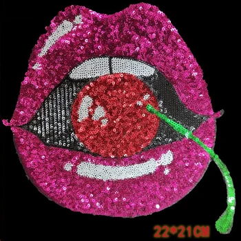 Розовый щенок Золотой рот 3D Пришивная нашивка с пайетками Одежда сделай сам Железные нашивки для одежды Футболка Платье