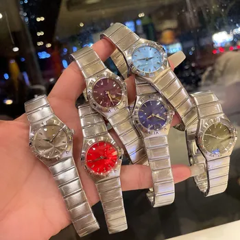 Роскошные дизайнерские брендовые женские часы Высшего качества, водонепроницаемые кварцевые модные Элегантные бриллианты, Сапфировое стекло, женские часы Aaa в подарок