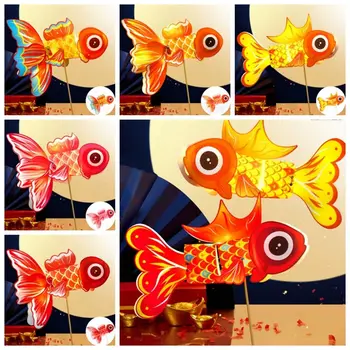 Рыбий фонарь Старинный бумажный фонарь ручной работы для детей, светящийся фонарь Hanfu, аксессуары