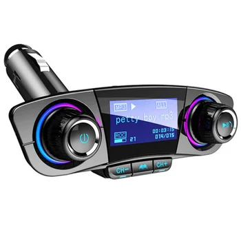СВЕТОДИОДНЫЙ Громкой Связи Беспроводной Bluetooth4.0 FM-передатчик Aux Модулятор Авто Аудио MP3-плеер Двойное USB Зарядное Устройство