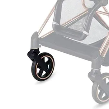 Совместимое колесо для коляски Mios 2/3 Переднее из розового золота С подшипником ступицы колеса, Рама колеса, Соединительный вал, Аксессуары для детской коляски