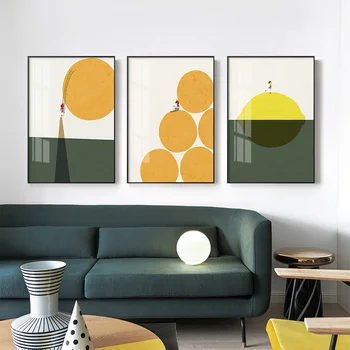 Современные плакаты с изображением фруктовой девушки на холсте и принтом, настенные картины в минималистичном милом стиле для гостиной, спальни, студии