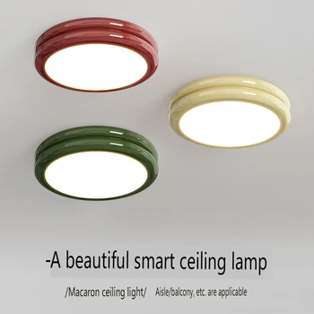 Современный потолочный светильник macaron green red black cream LED потолочный светильник мощностью 8 Вт для гостиной, спальни, кухни, внутренних осветительных приборов