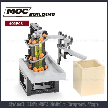 Спиральный подъемник GBC Модуль Moc Строительные блоки Компактного типа, модель-головоломка, Технологические кирпичи, Мотор, игрушки, подарки для детей