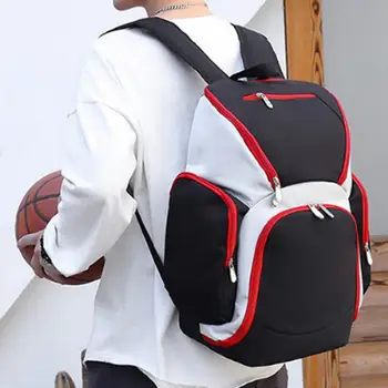 Спортивный рюкзак Стильный из ткани Оксфорд с гладкой застежкой-молнией, студенческий футбольный рюкзак, сумка для путешествий, Аксессуар