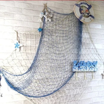 Средиземноморская Декоративная Морская Рыболовная сеть, декор для пляжных вечеринок, сетки, Портьеры