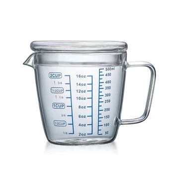 Стеклянная мерная чашка прямого производителя, градуированная чашка, термостойкая стеклянная чашка, микроволновая печь
