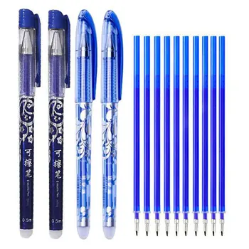 Стираемые ручки, набор гелевых ручек, Милые гелевые ручки, стержень для заправки школьных письменных принадлежностей для тетрадей Scholl Supplies, Моющаяся ручка